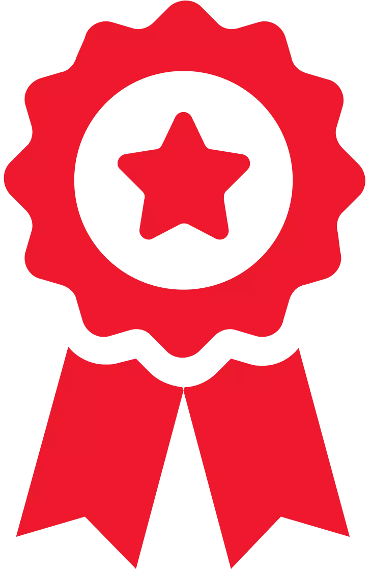 icon award badge red