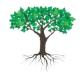 icon tree green